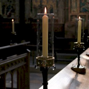 Church Candlesticks in Choir Stalls 
